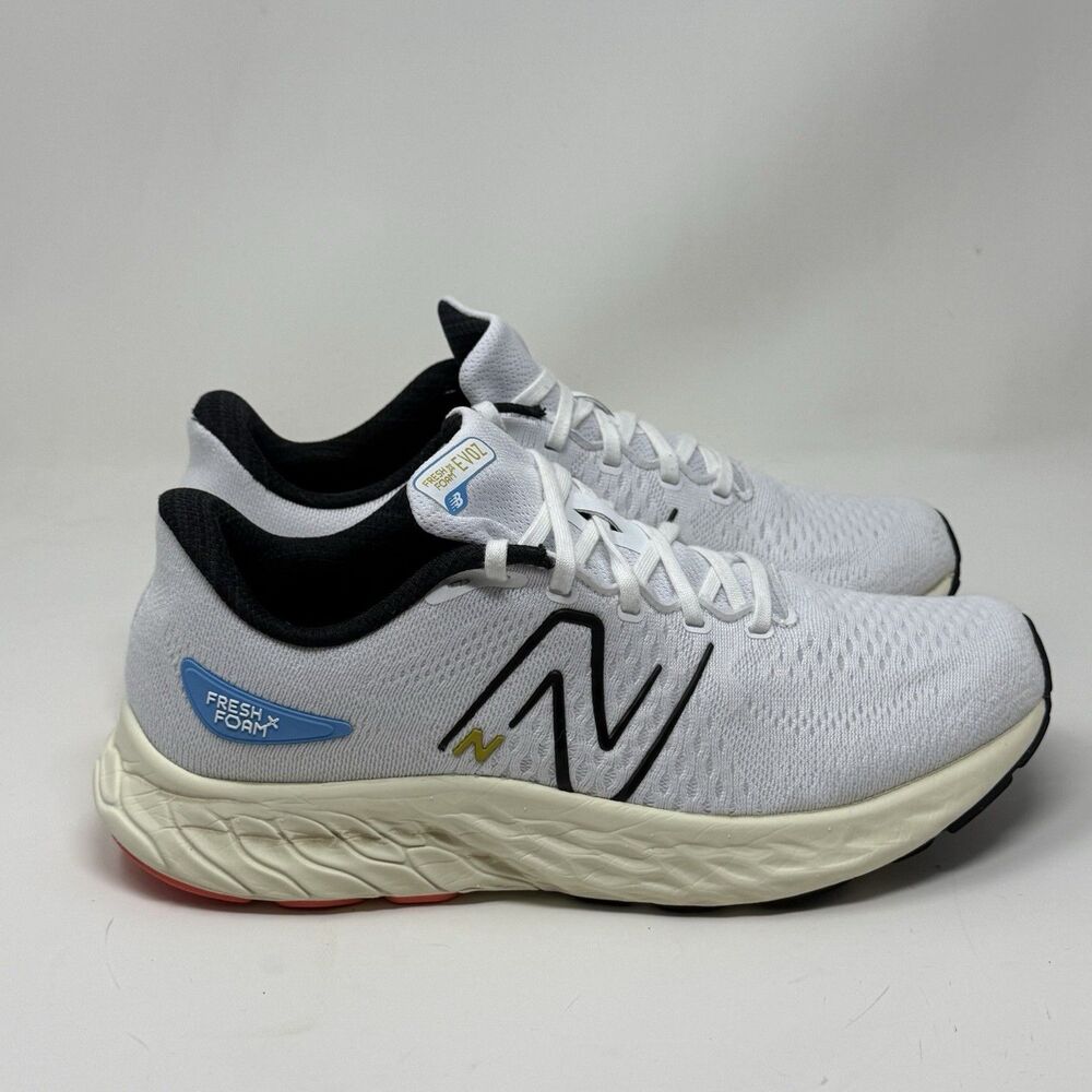 New Balance Fresh Foam Evoz V3 Running Shoes Mens 9 2E Wide White NO INSOLES
